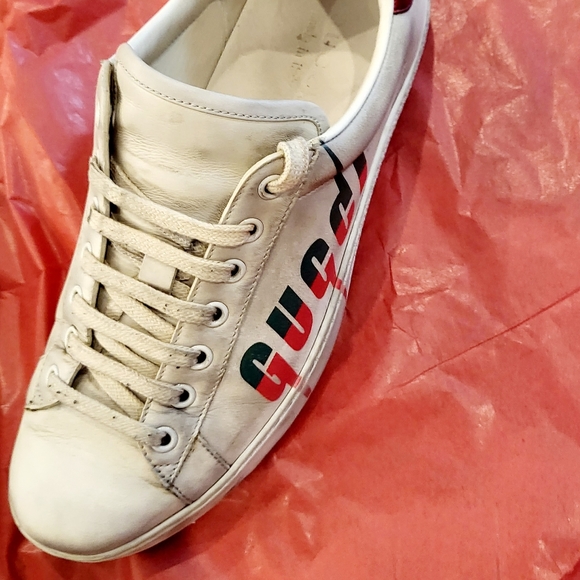 Authentic Gucci Ice Blade distressed white snikers - Picture 11 of 14